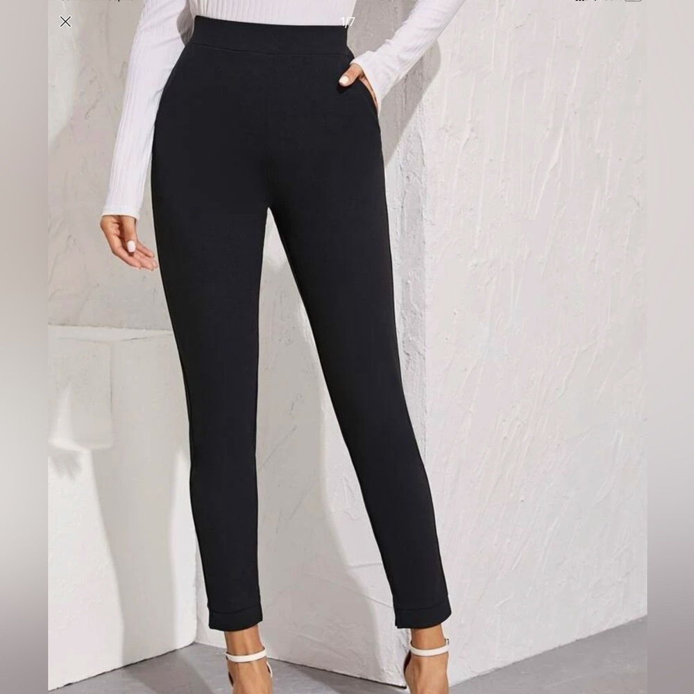 High-Rise Vented Ankle Cut Pants